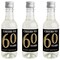 Big Dot of Happiness Adult 60th Birthday - Gold - Mini Wine & Champagne Bottle Label Stickers - Birthday Party Favor Gift for Women & Men - Set of 16